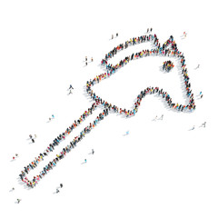 people in the shape of a toy horse