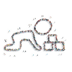 people in the shape of a child