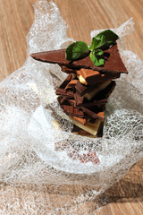 different chocolate mint dessert