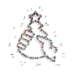 people in the shape of Christmas tree, christmas