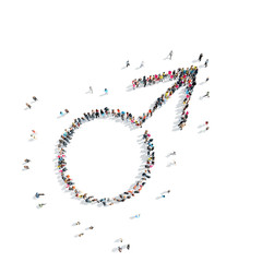 people in the shape of male and female sign