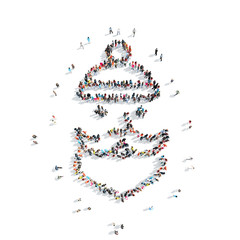 people in the  shape of Santa Claus, Christmas