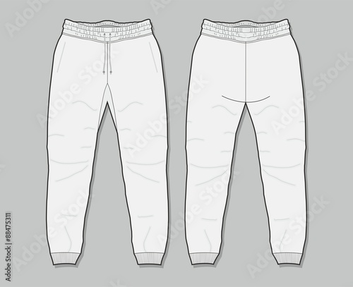 Quot Sweatpants Template Quot Stock Image And Royalty Free Vector Files On Fotolia Com Pic 88475311 Sweatpants Template Vector