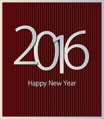 Cover a set of calendar 2016 on knitted background with metallic effect