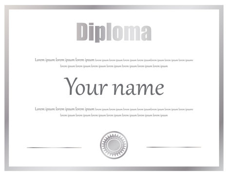 Certificate, Diploma of completion vector template