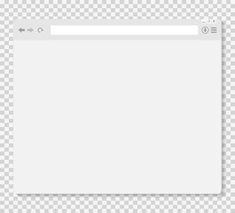 Opened browser window template