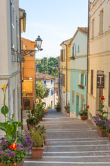 Fototapeta na wymiar Vicolo di Numana, Marche, Italia