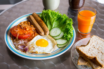 .Thai style breakfast with egg i