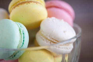 French macarons, mix colors