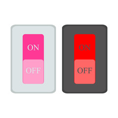 set of switches in stylish flat design