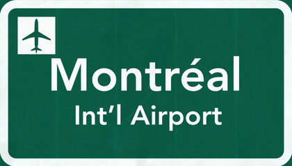 Montral Canada International Airport Highway Sign