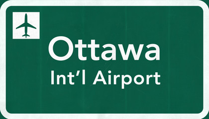Ottawa Canada International Airport Highway Sign