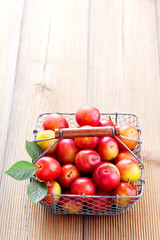 Fototapeta na wymiar basket of plums