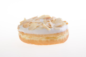 donut, almond donut on background