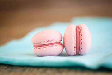 Strawberry pink macaron