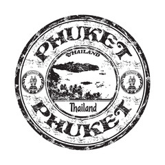 Phuket grunge rubber stamp - obrazy, fototapety, plakaty