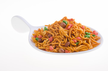 murukku or traditional indian snack on background.