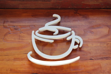 Kaffeebecher als Markenlogo für ein Cafe