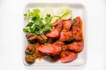 Fried meatballs Made from pork. Thai's snack