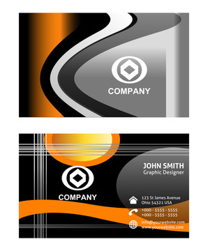 Vector abstract creative business cards (set template)
