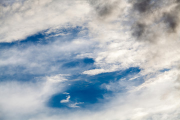 colorful dramatic sky with cloud at sunset