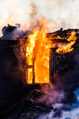 Burning house