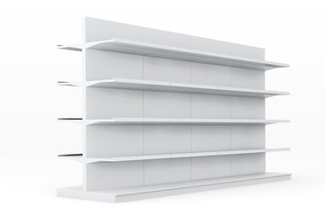 White Market Racks Shelves Showing Products
