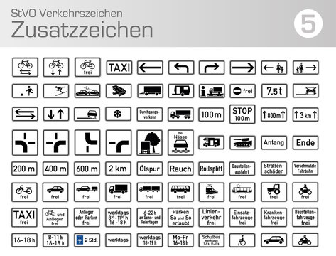 StVO Verkehrszeichen Zusatzzeichen Auto PKW LKW icon 