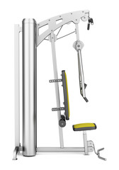 multigym machine isolated on white background