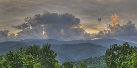 Sunset Through the Clouds, Great Smoky Mountains