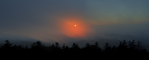 Sunset Through the Clouds, Great Smoky Mountains