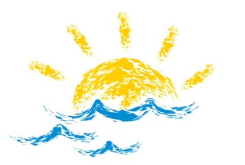 Logo of the sun and sea.