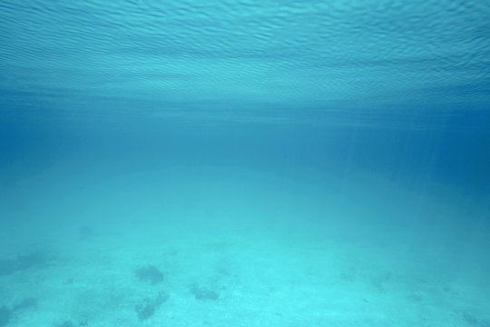 Underwater sea surface and ripples natural scene