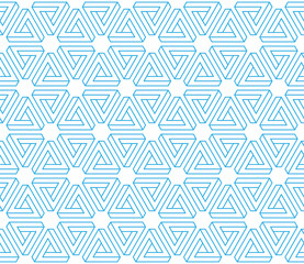 3D-Illusion unmögliche Dreiecke Musterdesign Hintergrund. Li
