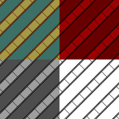 Film strip seamless background set