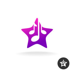 Music star logo