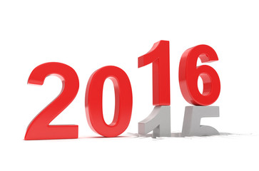 2015-2016 change new year 2016 isolated