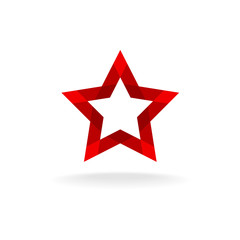 Obraz premium Red star logo