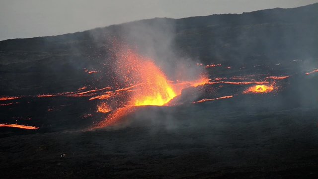 Eruption volcanique , Ile De La R&eacute;union . 