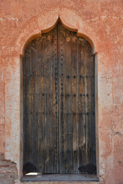 Wood Door-Menara parc in Marrakech-Morocco
