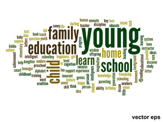 Fototapeta premium Vector conceptual education word cloud