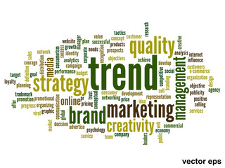 Vector conceptual business word cloud