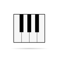 Naklejka premium piano keys icon vector