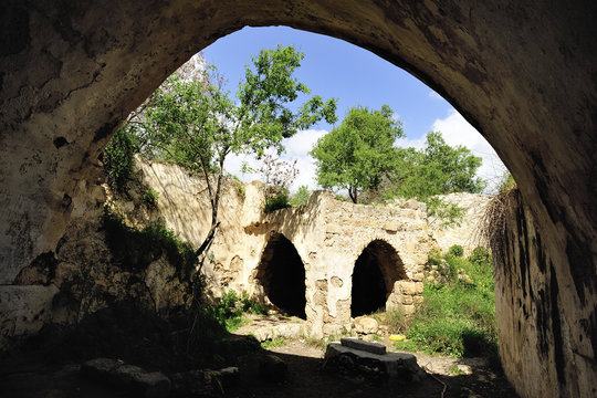 Sheikh Badr mosque ruins near Jerusalem.