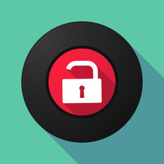 Vinyl record with a lock pad