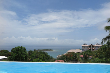 Beautiful landscape , sea, island and palm trees