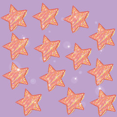 abstract colorful star on violet background