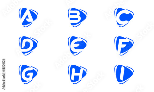 "video, a b c d e f g h i, , letter, music, vector, logo, design