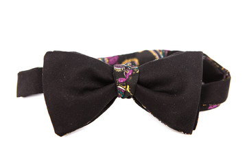 Elegant men's bow tie isolated on the white background