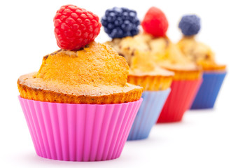 Cupcakes with berries